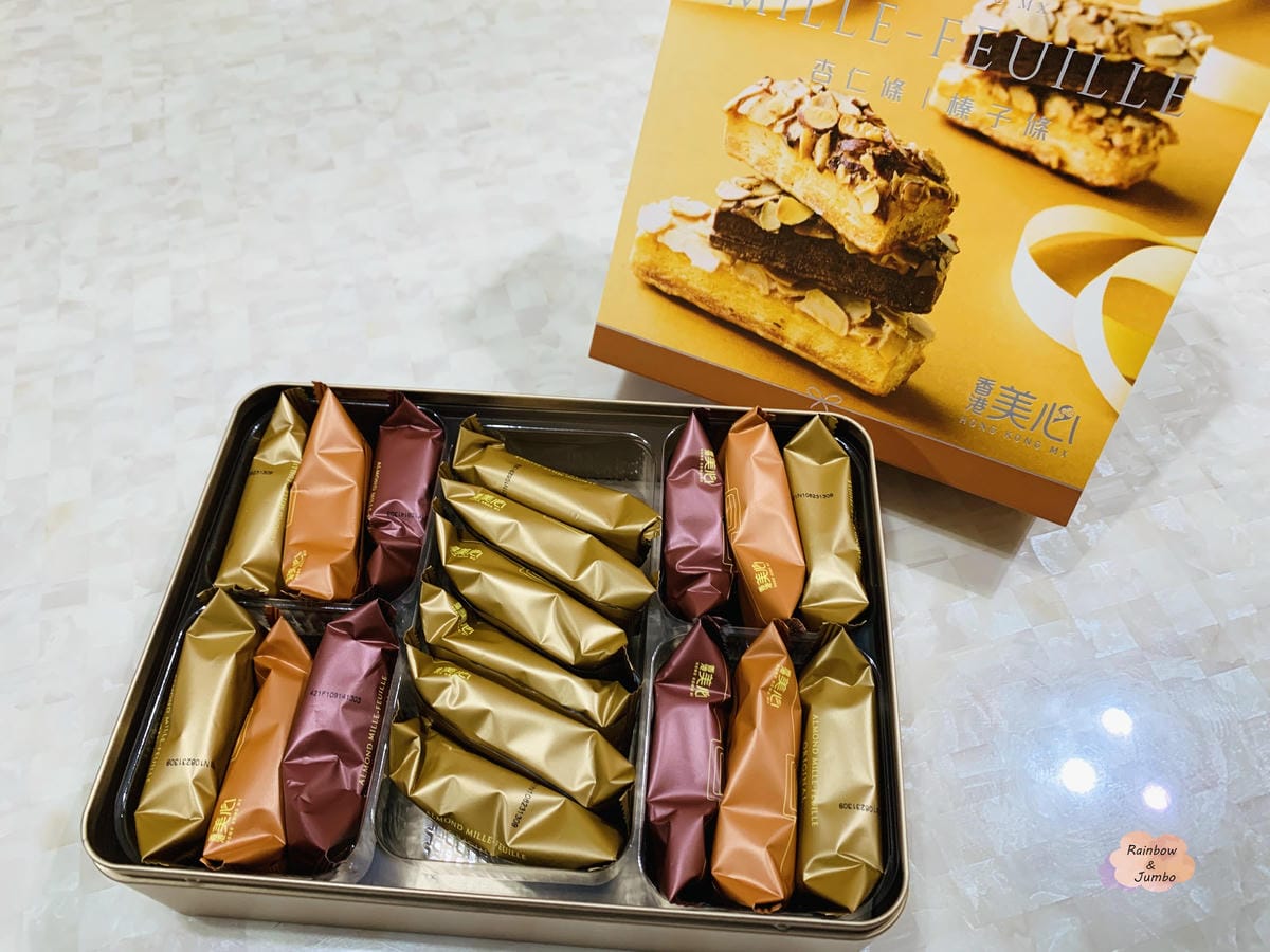 【不專業食記】禮盒開箱|香港美心杏仁條榛果條禮盒,三種口味一 【不專業食記】禮盒開箱|香港美心杏仁條榛果條禮盒,三種口味一